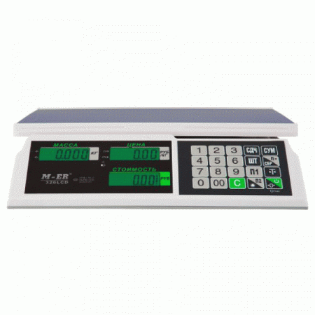 Весы торговые M-ER 326 AC "Slim" LCD белый				